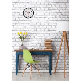 Always Home Westminster Clock Company 8 Inch Quartz Wall Clock (Standard Clock) Non-Ticking/Battery Operated for School Office Classroom