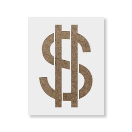 Dollar Sign Stencil - Dollar Sign Stencil, Dollar Stencil, Dollar Symbol, Money Stencil, Dollar Sign Stencils