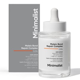 Minimalist Serum for Repairing Damaged Hair | Maleic Bond Repair Complex 05% Hair Serum with Amino Acids, Argan Oil & Squalane | For Women & Men | For All Hair Types | 50 ml