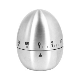 U/S Egg Kitchen Timer Cute Manual,Stainless Steel Metal Mechanical Visual Countdown Cooking Timer with Loud Alarm for Kids Cooking Tools