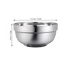 Operitacx 4pcs Double Layer Stainless Steel Bowls Bowls Non- Snack