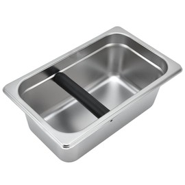 Stainless Steel Coffee Knock Box, Knock Container, Knock Container, Coffee Grounds Marc Container, Knock Box, for Portafilter Holder, Tea Container with Handle (Slag Box (Stainless Steel