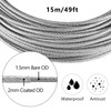 BOUBONI 15M Garden Wire Rope Kit 304 Stainless Steel M5
