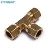 LTWFITTING 1/2-Inch OD Compression Tee,Brass Compression Fitting(Pack of 5)