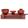 San Meni Short Buddhist Zen Buddhist Set, Total Vermilion, 6.5