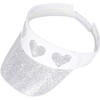 Bling Rhinestones Sun Visor Women Wide Brim Clip On Summer