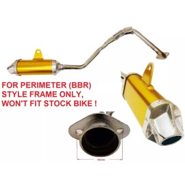 PCC EXHAUST FOR TWINSPAR BBR STYLE FRAME ONLY DIRT PIT BIKE EX08