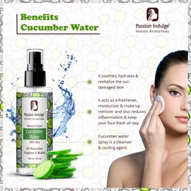 Passion Indulge Cucumber Water Skin Toner For Face - 100 ml 2 Bottles