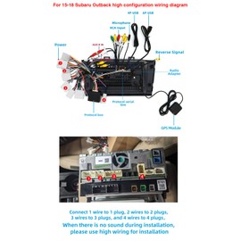 9" Android 13 Car Radio Stereo Head Unit GPS Navigation Compatible with Subaru Legacy Outback 2015-2018 Car Radio Audio Receiver with Wireless Car Play,Android Auto,GPS,Bluetooth,FM,Back-up Camera