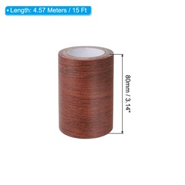 PATIKIL Wood Grain Repair Tape 3" x15ft, Self Adhesive Realistic Textured Repair Tape Patch for Floor Door Table Cabinets Desk,Light Wine Mahogany