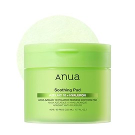 ANUA Ácido azelaico 10 almohadillas de tóner calmantes de ácido hialurónico, mascarilla facial hidratante para el cuidado de enrojecimiento, poros y m