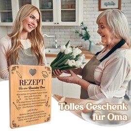 Geschenke für Oma, Oma Geschenke, Geburtstagsgeschenke für Oma, Geschenke für Oma von Sohn/Tochter, Bambus Schneidebrett Geschenke für Oma
