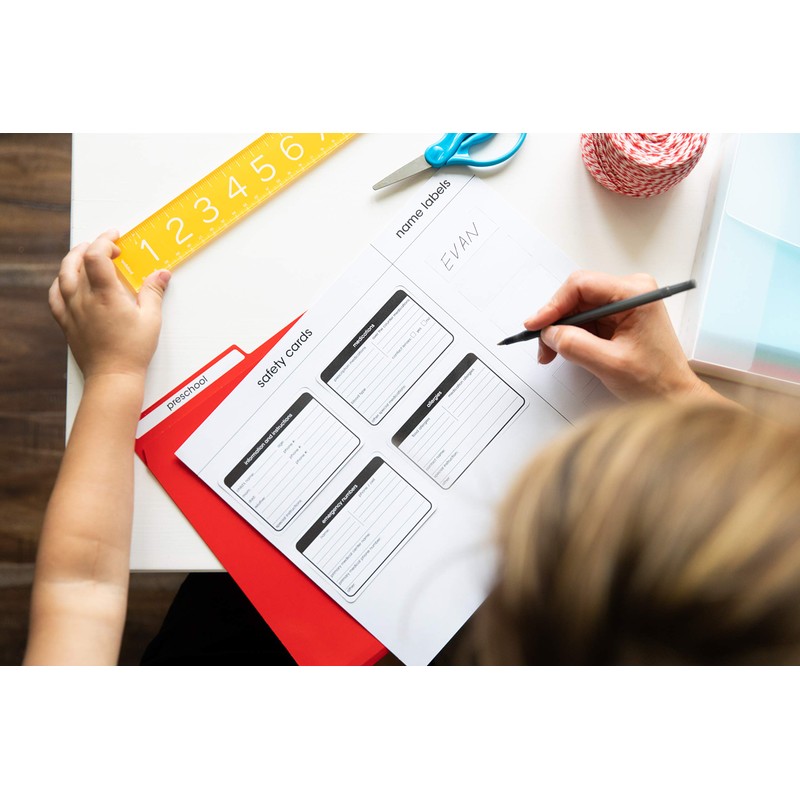 Pearhead School Years Organizer, Children’s School Organizer for Parents, White