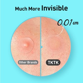 TKTK Pimple Patches, 12mm Invisible Acne Patches for Face with Salicylic Acid, 0.01cm Extra Thin Outer Edge, Hydrocolloid Zit Patch for Pustule, Whitehead, Cystic Acne Spot Treatment, 96 Count