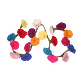Pachamama Hand Felted 175 CM Flower Garland - Handmade Wool Felt Fair Trade Home Decoration