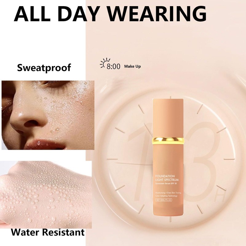 2 Pack Bio Foundation 4 in 1 Light Spectrum, Anti-Wrinkle