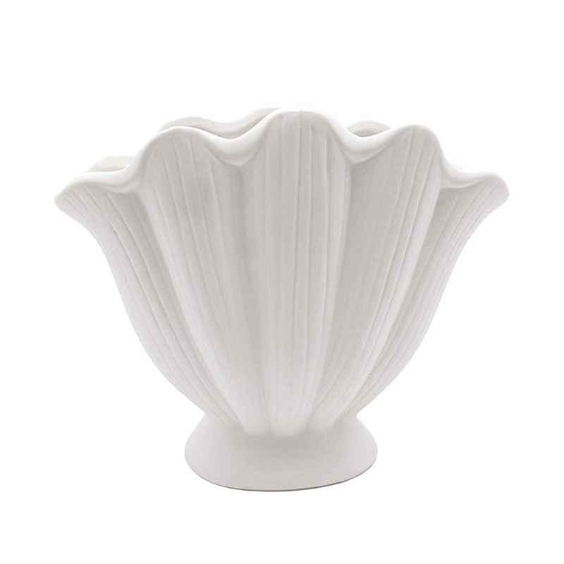 Shell Ceramic Vase Dried Flowers Handmade Vases for Home Decoration