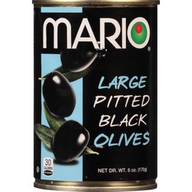 Mario Camacho Foods Black Olives, Large Pitted, 6.0 Ounce (Pack of 12)