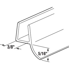 Prime-Line M 6264-1 3/8 In. x 36 In., Frameless Shower Door, Bottom Seal (Single Pack)