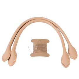 Asas para Bolsos, 2 Piezas de Correas para Bolsos de Cuero Genuino con Agujeros Reemplazo de Correa para Bolso Corto Accesorios para Hacer a Mano DIY para Monedero Cartera (Piel serraje beige)