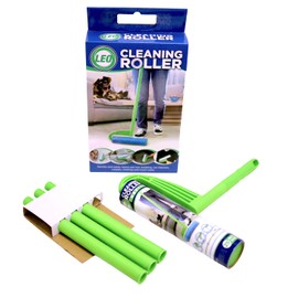 Leo Large 10-Inch Wide Lint Roller Refills 25 Sheets with extendable Handle to 45 inch for Lint Removers Household Cleaning Easily Remove Pet Hair Dust and Debris from Floors Carpets and Furniture