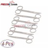 PRECISE CANADA 6 PCS IRIS SCISSORS 4.5" (CURVED) MEDICAL &