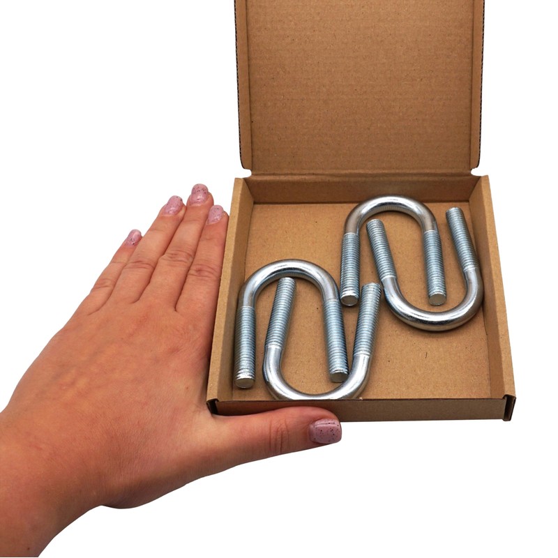 SKIR'CO (Pack of 4) Zinc Plated Round U Bolt M10