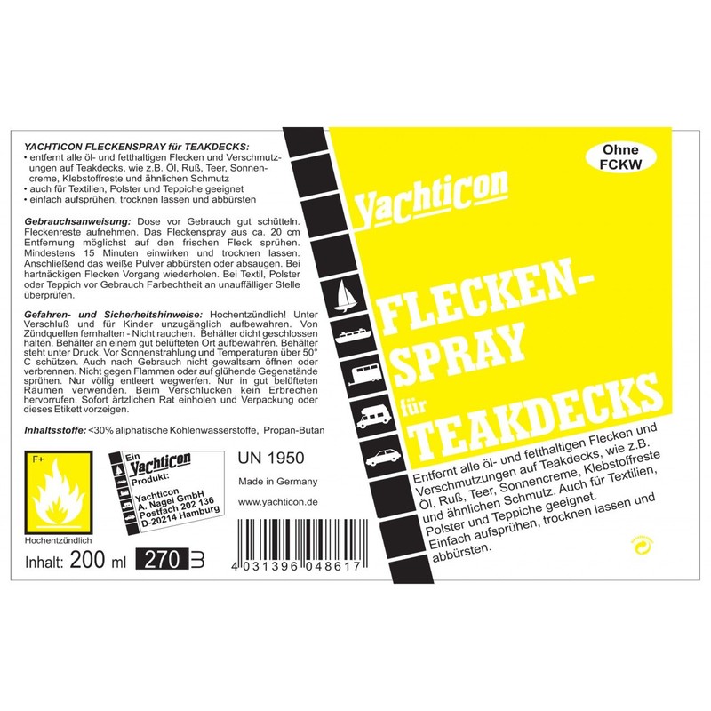 YACHTICON Fleckenspray für Teakdecks 200ml