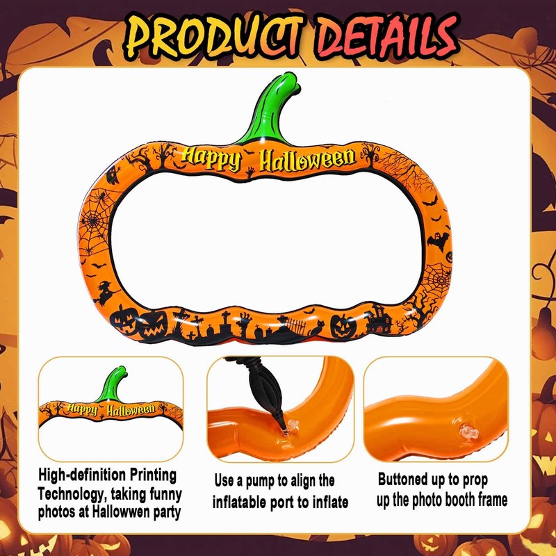 Halloween Photo Booth Props Inflatable Pumpkin Halloween Photo Booth Frame