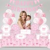 183pcs Coquette Birthday Decorations Pink Bow Birthday Party Supplies with