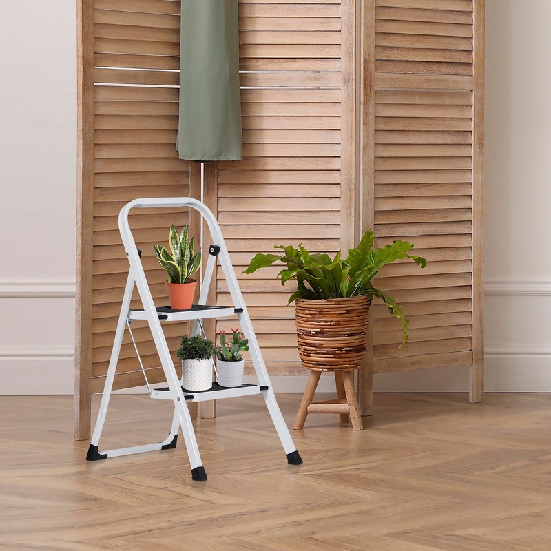 JungleA 2 Step Ladder Folding Step Stool,Small Foldable Home Step