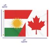 3×5 FT Canada Kurdistan Flag, Large 100D Canadian Kurdish Friendship