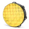 Hand Tambourine Double Row Percussion Polyester Drum Skin Solid Wood