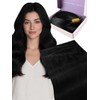 Fshine Genie Extensiones Pelo Natural Cortina Extra Largo 60cm Negro