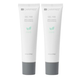 CariFree Gel 1100 (Mint) Anti-Cavity Fluoride Toothpaste with Nano Hydroxyapatite, Cavity Prevention and Enamel Protection, Dentist Recommended for Kids and Adults, 2.40 oz.(Pack of 2) Mint