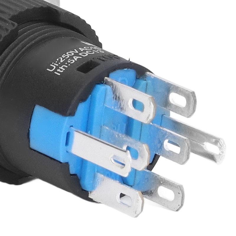 25PCS Push Button Switch with Light 16mm Square Self Locking