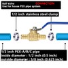 (10 Pack) Lidertik 1/2 inch PEX-B Crimp Ball Valve Shut