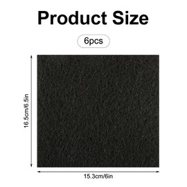 Rumyve 6pcs Carbon Filter,Cat Litter Box Replacement Filter,Carbon Odor Filters,Air Purifier for Hooded Cat Litter Boxes,10.5x11.5cm