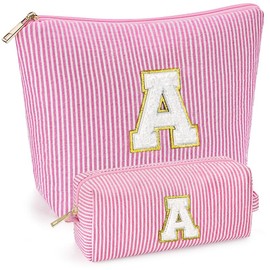 mibasies Graduation Gifts for Teen Girls Girlfriend - Mothers Day Gifts for Mom - 2PCS Gifted Box Makeup Bags - Cosmetic Bag for Travel Toiletry - Teen Girl Gifts Trendy Stuff Teacher Gift - Pink A