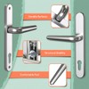 Bwintech 1 Set Satin Nickel UPVC Door Handle Set Stainless