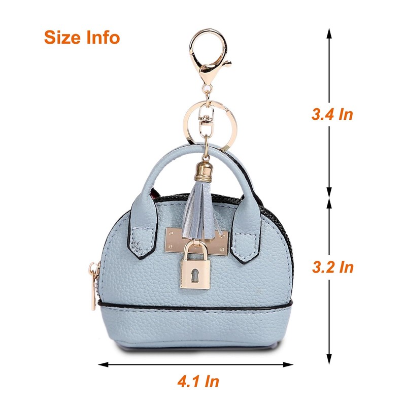 Zitokin Mini Tote Purse Keychain, Cute Tote Bag Coin Purse
