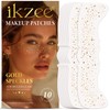 HUALIJIA Glitter Freckles Face Tattoo, 10 Pcs Gold Face Glow