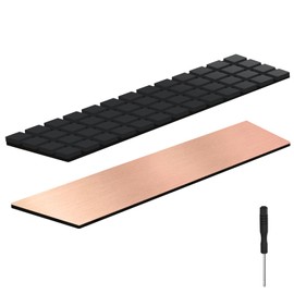 Mauknci 1pcs Copper M.2 SSD Heatsink 2mm Thin Graphene Coated M2 ssd Heatsink for Heat Runaway Protection 2280 M.2 SSD Laptop and More M .2 Heatsink with Thermal Pad