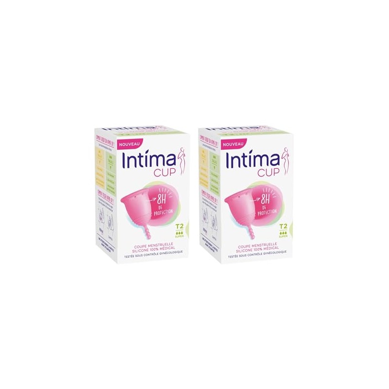 2x Intima Cup Menstruationstasse Größe Super T2 Riesiger Fluss 8