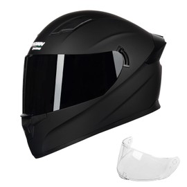 Crown Racing Motorcycle Helmets Street Bike Full Face Motorcycle Helmet Motorbike for Adults DOT Approved Helmets, Size XL（61-62cm）