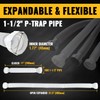 VIVIDA Flexible Sink Drain Pipe, 1-1/2" Expandable Flexible P Trap