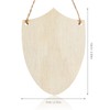 NUOBESTY 20pcs Unfinished Wooden Shield Cutouts for DIY Wood Projects
