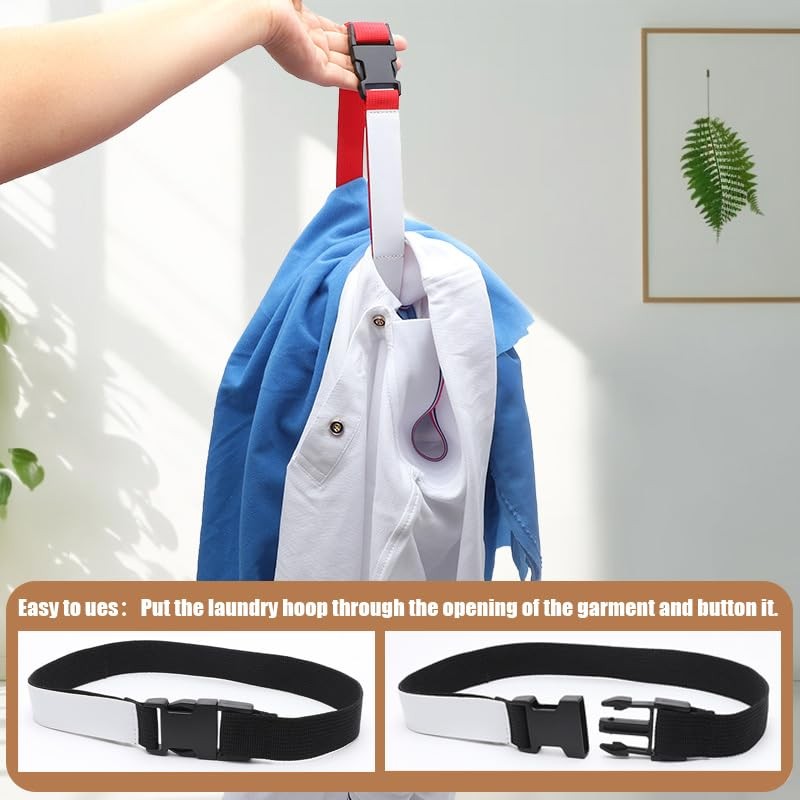 8pcs Laundry Strap with Buckle, Multipurpose Strap Replacement Wash Care