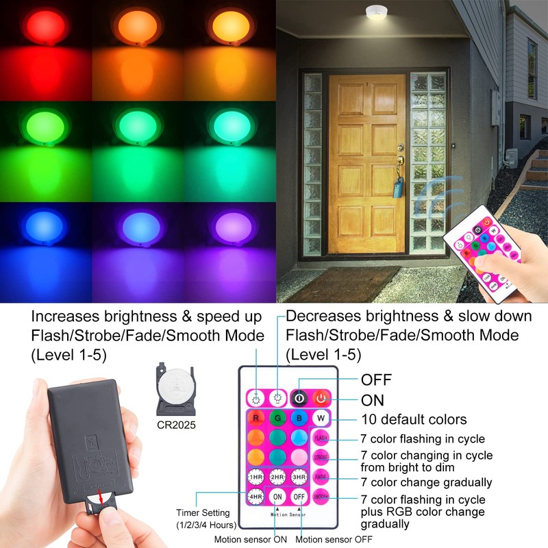 BIGMONAT Wireless Shower Light with Remote, Rechargeable Motion Sensor Ceiling