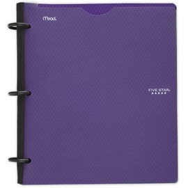 Five Star Flex Hybrid NoteBinder, 1 Inch Binder with Tabs, Notebook and 3 Ring Binder All-in-One, Assorted Colors, Color Will Vary, 1 Count (29328)